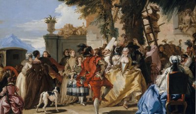 田舎のダンス、ca。 1755年。 作： Giovanni Domenico Tiepolo