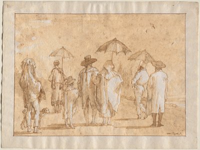 春のシャワー、1790年代-1804年。 作： Giovanni Domenico Tiepolo