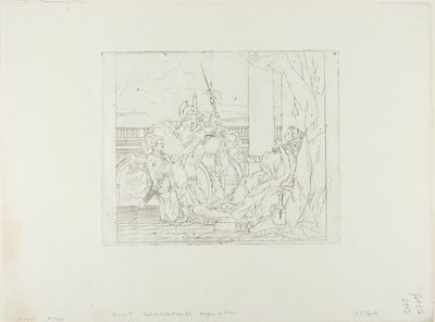 アエネアスは息子のアスカニウスをディドーに紹介する 作： Giovanni Domenico Tiepolo