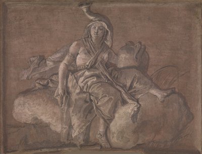 アフリカ。 作： Giovanni Domenico Tiepolo