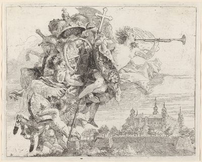 カール フィリップ フォン グライフェンクラウ、ヴュルツブルク司教王子の紋章 作： Giovanni Domenico Tiepolo