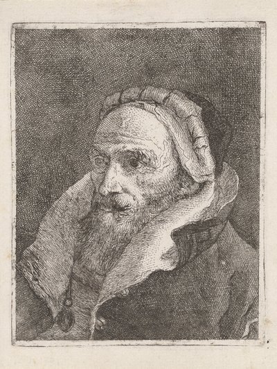 Raccolta di Teste（頭のコレクション）からの帽子をかぶったひげを生やした老人 作： Giovanni Domenico Tiepolo