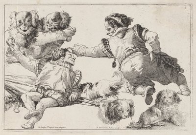 ドワーフと犬 作： Giovanni Domenico Tiepolo