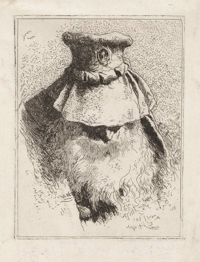 Raccolta di Teste（首のコレクション）からの大きな帽子をかぶった老人 作： Giovanni Domenico Tiepolo