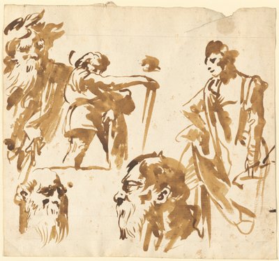人物と顔 作： Giovanni Domenico Tiepolo