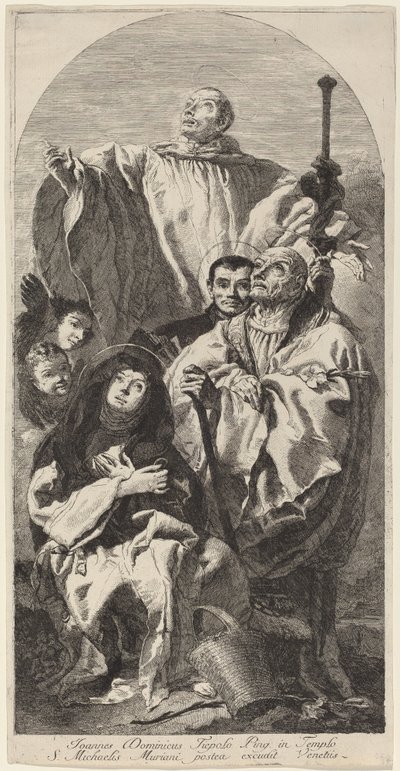 ベネディクト会の四聖人 作： Giovanni Domenico Tiepolo