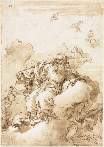 三位一体の象徴を持つ父なる神、1758年以降。 作： Giovanni Domenico Tiepolo