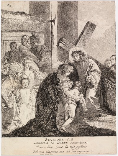イエスはエルサレムの泣き女たちを慰められた 作： Giovanni Domenico Tiepolo