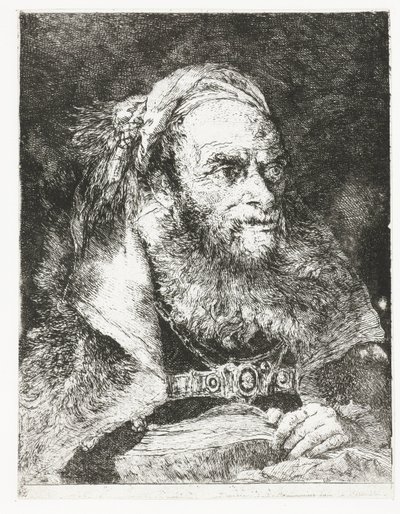 開いた本を持つ男 頭のコレクション（シリーズタイトル） Raccolta di Teste (シリーズタイトル) 作： Giovanni Domenico Tiepolo