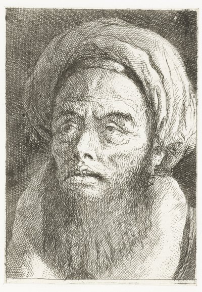 ターバンの男 頭のコレクション（シリーズタイトル） Raccolta di Teste (シリーズタイトル) 作： Giovanni Domenico Tiepolo