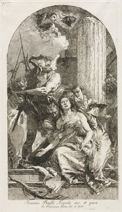 聖アガサの殉教。 作： Giovanni Domenico Tiepolo