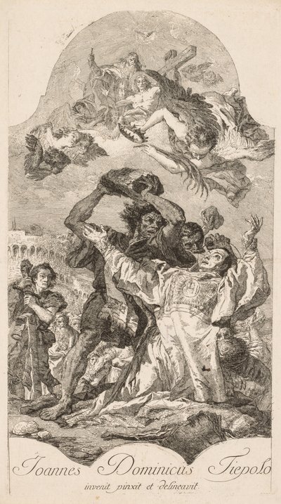 聖ステパノの殉教。 作： Giovanni Domenico Tiepolo