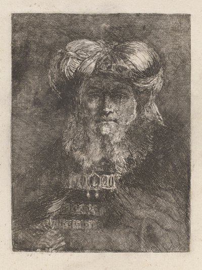 Raccolta di Teste（首のコレクション）からのレンブラントのマナーの老人 作： Giovanni Domenico Tiepolo