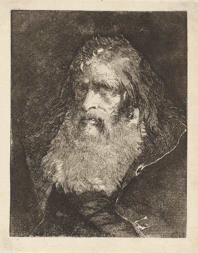 Raccolta di Teste（首のコレクション）からの裸の頭を持つ老人 作： Giovanni Domenico Tiepolo