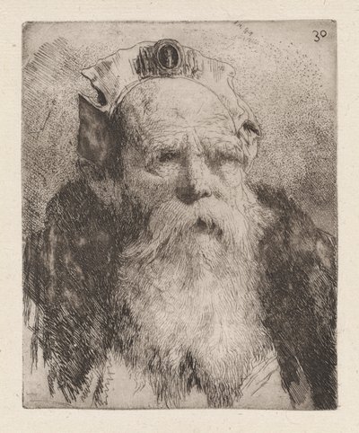 Raccolta di Teste（頭のコレクション）からのひげのある老人 作： Giovanni Domenico Tiepolo