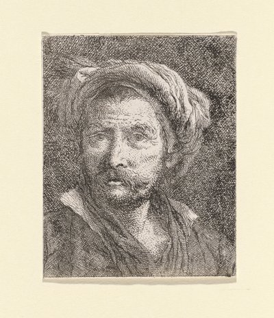 Raccolta di Teste（首のコレクション）からのターバンを巻いた老人 作： Giovanni Domenico Tiepolo