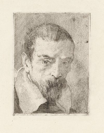 Raccolta di Teste（頭のコレクション）からのひげと裸の頭を持つ老人 作： Giovanni Domenico Tiepolo
