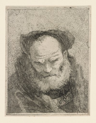 Raccolta di Teste（頭のコレクション）からのひげを生やした老人 作： Giovanni Domenico Tiepolo