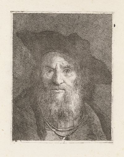 Raccolta di Teste（首のコレクション）からの帽子をかぶった老人 作： Giovanni Domenico Tiepolo
