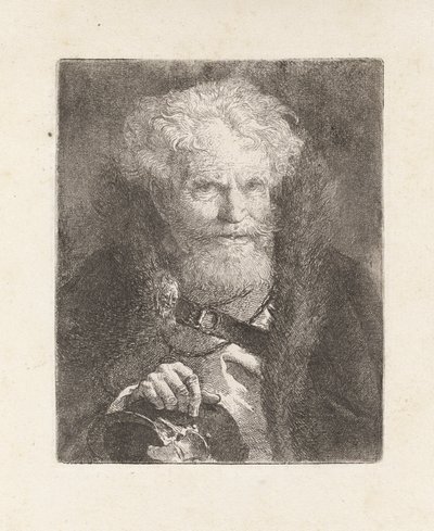 Raccolta di Teste（首のコレクション）のヘルメットをかぶった老人 作： Giovanni Domenico Tiepolo