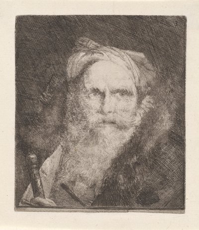 Raccolta di Teste（首のコレクション）より、剣を持った老人 作： Giovanni Domenico Tiepolo