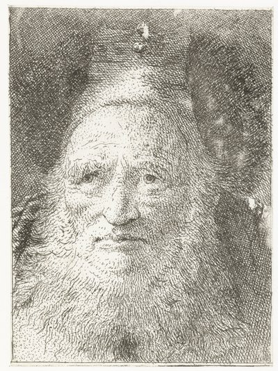 毛皮の帽子をかぶった老人 頭のコレクション（シリーズタイトル） Raccolta di Teste (シリーズタイトル) 作： Giovanni Domenico Tiepolo