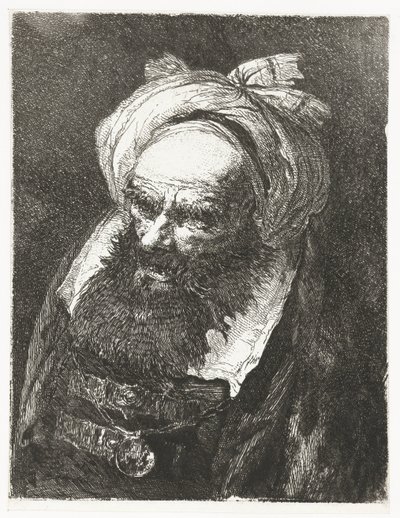 ターバンを巻いた老人 頭のコレクション（シリーズタイトル） Raccolta di Teste (シリーズタイトル) 作： Giovanni Domenico Tiepolo