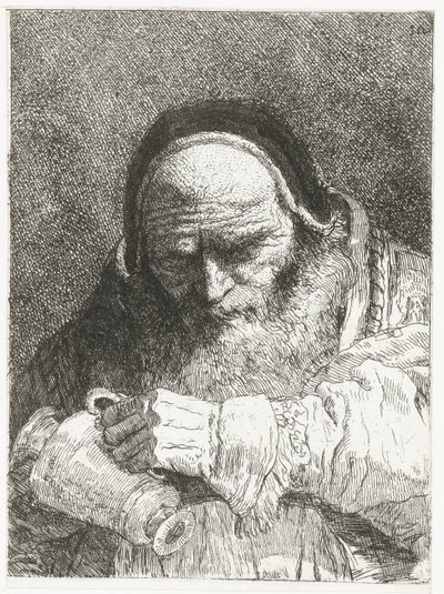 水差しを持つ教皇 頭のコレクション（シリーズタイトル） Raccolta di Teste (シリーズタイトル) 作： Giovanni Domenico Tiepolo