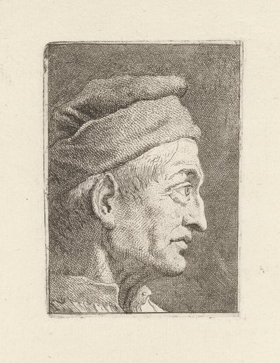 Raccolta di Teste（頭のコレクション）からの老人のプロフィール 作： Giovanni Domenico Tiepolo