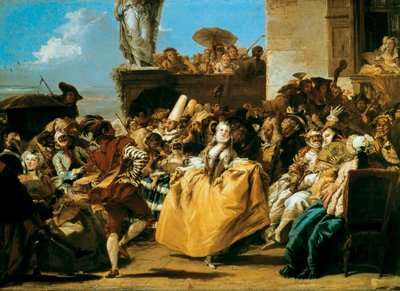 カーニバルの光景（Le menuet） 1754年 作： Giovanni Domenico Tiepolo