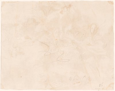 エジプトへの逃避のスケッチ [裏面] 作： Giovanni Domenico Tiepolo