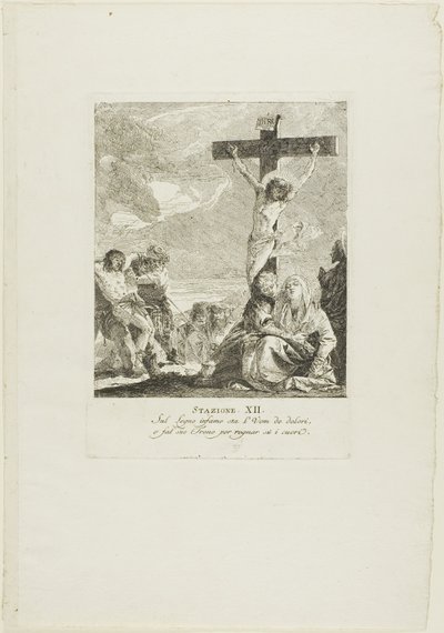 十字架の道行』より第12曲「磔刑 作： Giovanni Domenico Tiepolo