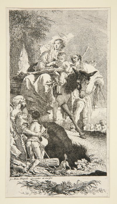 乞食とその息子のいる聖家族 作： Giovanni Domenico Tiepolo