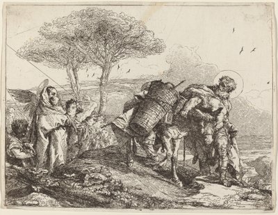 左のマドンナとチャイルド、天使のファイル 作： Giovanni Domenico Tiepolo