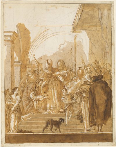 神殿でのプレゼンテーション 作： Giovanni Domenico Tiepolo
