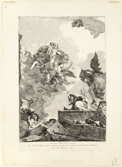 セント・サイモン・ストックに現れる聖母 作： Giovanni Domenico Tiepolo