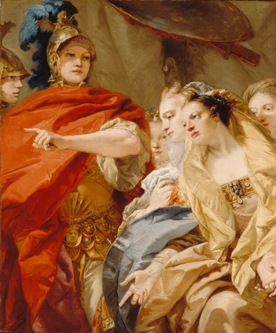 アレクサンダーの慈悲を求めるダリウスの女たち 作： Giovanni Domenico Tiepolo