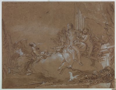 時（クロノス） 金星にキューピッドを託す 作： Giovanni Domenico Tiepolo