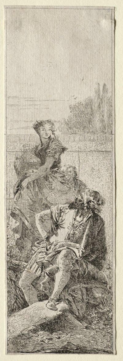 二人の農民 作： Giovanni Domenico Tiepolo