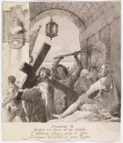 Via crucis - ステーション II.イエスは十字架を負う 作： Giovanni Domenico Tiepolo