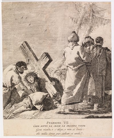 Via crucis - ステーション VII.イエスは二度目に倒れる 作： Giovanni Domenico Tiepolo