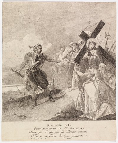 Via crucis - ステーション VI.ベロニカがイエスの顔を拭く 作： Giovanni Domenico Tiepolo