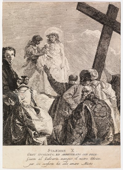 Via crucis - 駅X 衣をはぎ取られるイエス 作： Giovanni Domenico Tiepolo