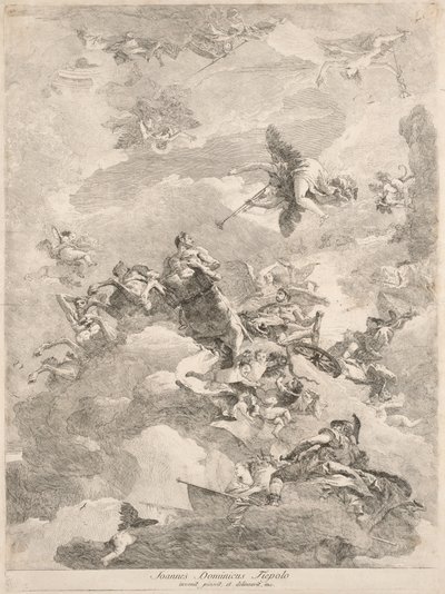ヘラクレスの勝利 作： Giovanni Domenico Tiepolo after Giovanni Battista Tiepolo