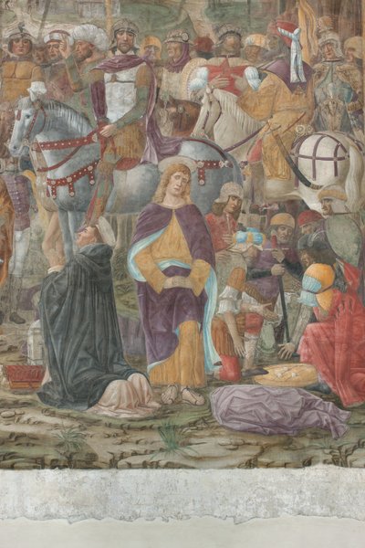 ミラノ、チェナコロ ヴィンチャーノの食堂、ドナート モントルファーノ、キリストの磔刑 作： Giovanni Donato Montorfano