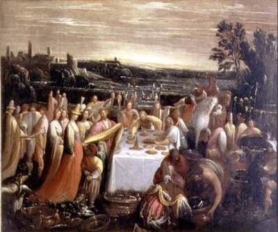 湖の端のごちそう、1610-12 作： Giovanni Donducci