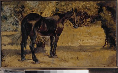ダークホース（油彩・キャンバス 作： Giovanni Fattori
