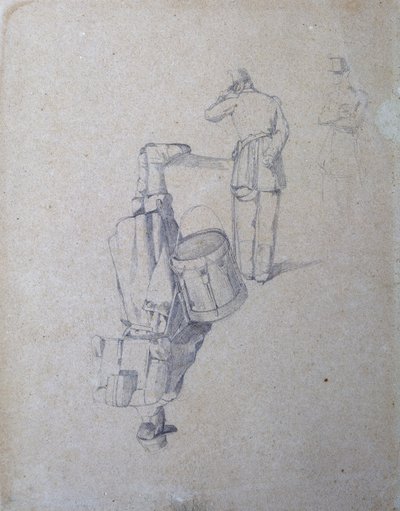 ドラマーと2人の兵士 作： Giovanni Fattori