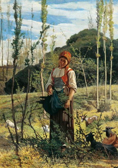 森の中の農夫 作： Giovanni Fattori