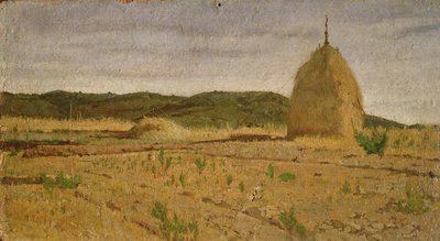 干し草スタック、1867-70 作： Giovanni Fattori